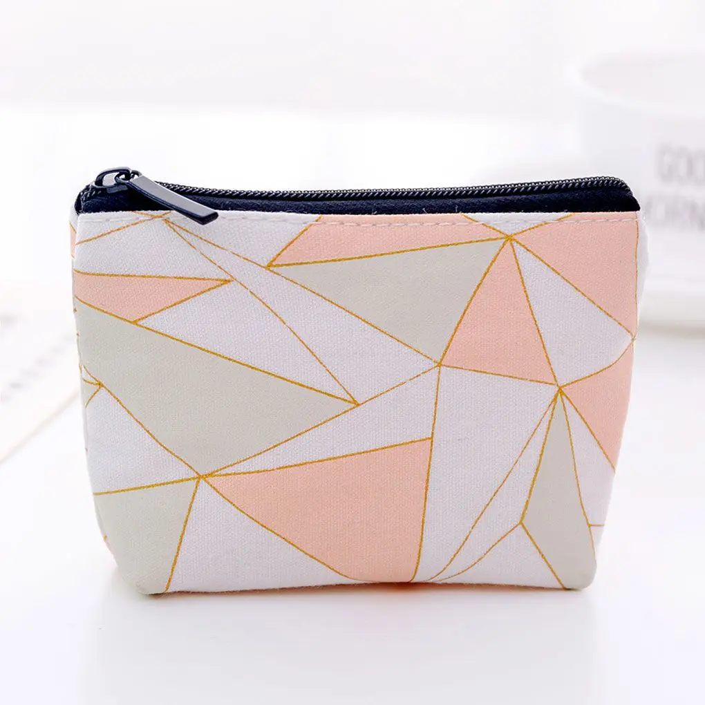 Cute Style Key Buckle Bag Triangle Bag Wallet Canvas Change Purse Coin Purse Women S Accessories Elele Gastro Wallets