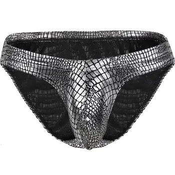 

Pinky Senson Men's Underwear Snake Skin Underwear Or Sexy Bag Men's Slips Neck Gay Underwear S5br