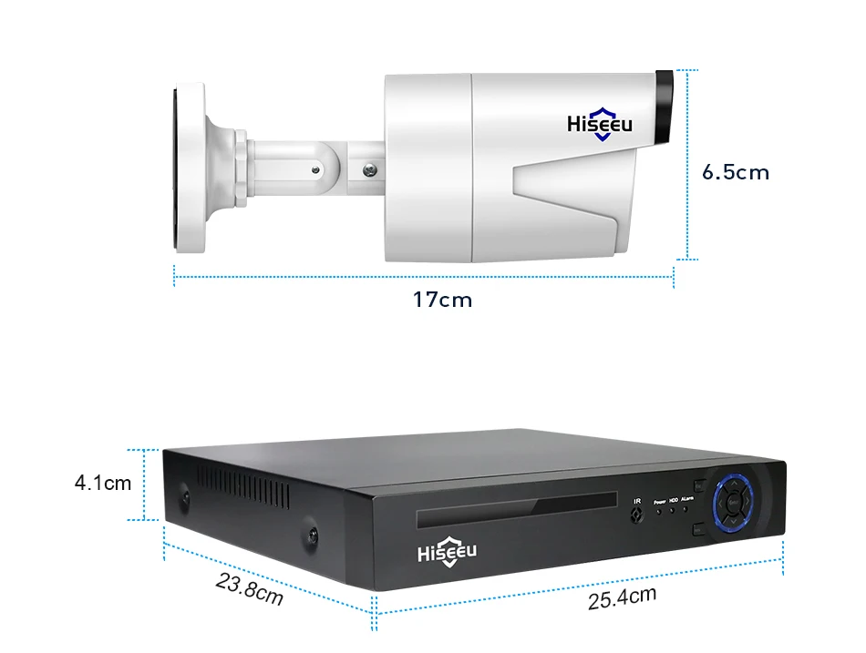 Hiseeu 8CH NVR 4MP POE CCTV камера комплект системы H.265 уличная Водонепроницаемая ip-камера POE Домашняя безопасность комплект видеонаблюдения