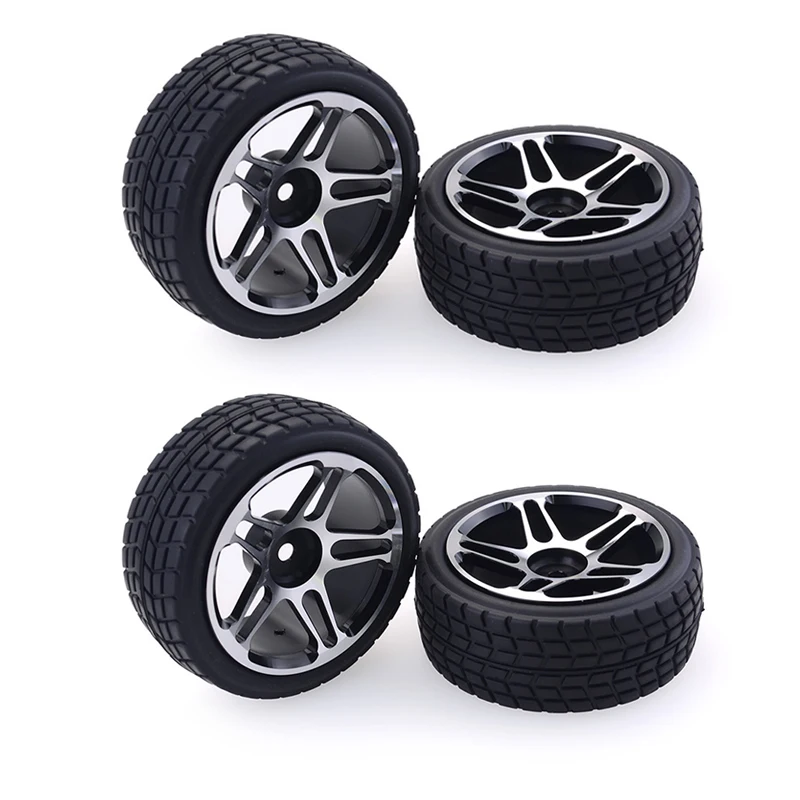 

2Pcs / 4Pcs Front and Rear 1/10 On Road Tires Soft & Alloy Aluminum Rims Hex 12mm VRXfor Redcat HSP HPI Hobbyking Traxxas Losi V