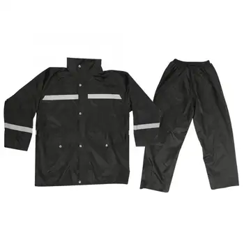 

2Pieces Reflective Raincoat Windproof Rain-Proof Traffic Road Duty Safety Rain Coat Pants Suit