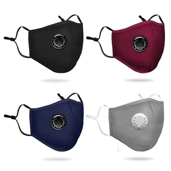 

Anti Pollution Mask PM2.5 Anti Dust Respirator Washable Reusable Masks Unisex Mouth Muffle Valve Filter Face Masks 2020