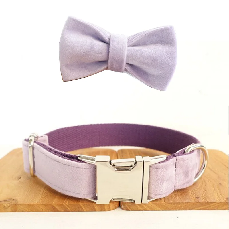 Collar Поводок для собак, кошек, индивидуальный воротник, бархатный Регулируемый Маленький Средний Поводок для собак, поводок для прогулок, чихуахуа, питбуля, Мопса - Цвет: Collar