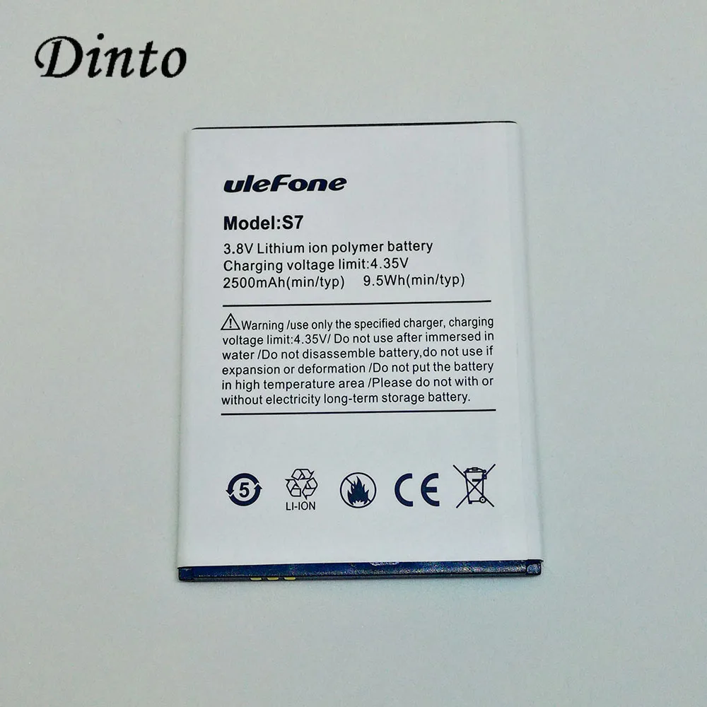 Высококачественный заменяемый аккумулятор Dinto 2500 мАч для Ulefone S7 мобильный