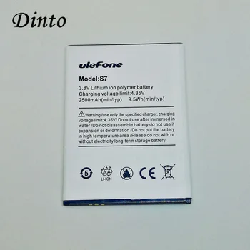 

Dinto High Quality 2500mAh Replacement Ulefone S7 Mobile Phone Battery for Ulefone S7 Lithium Li-ion Phone Batteries