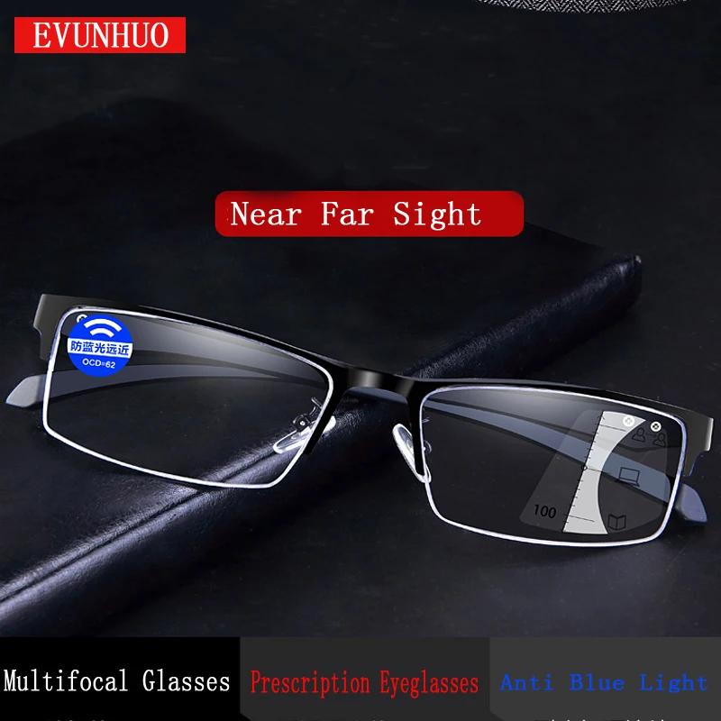 

EVUNHUO Anti Blue Light Automatic Ajustable progressive Reading glasses Presbyopic Spectacles Unisex Design Eyeglasses