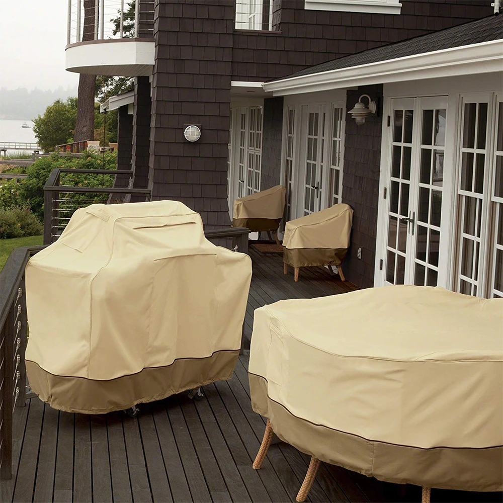 The new Gas BBQ Grill 58" 70" Cover Heavy Duty Waterproof Outdoor Weber Beige Garden Patio Gas Barbecue Cover