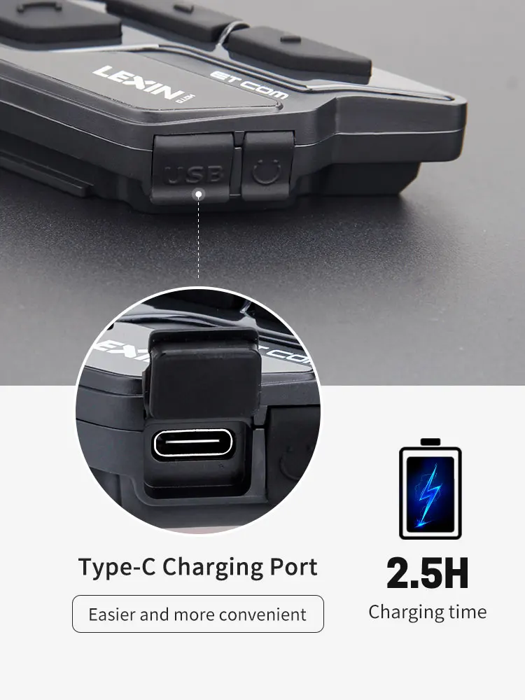 2 шт. Lexin ET Com мотоцикл с внутренней телефонной связью Bluetooth 5 0 Шлемы гарнитуры
