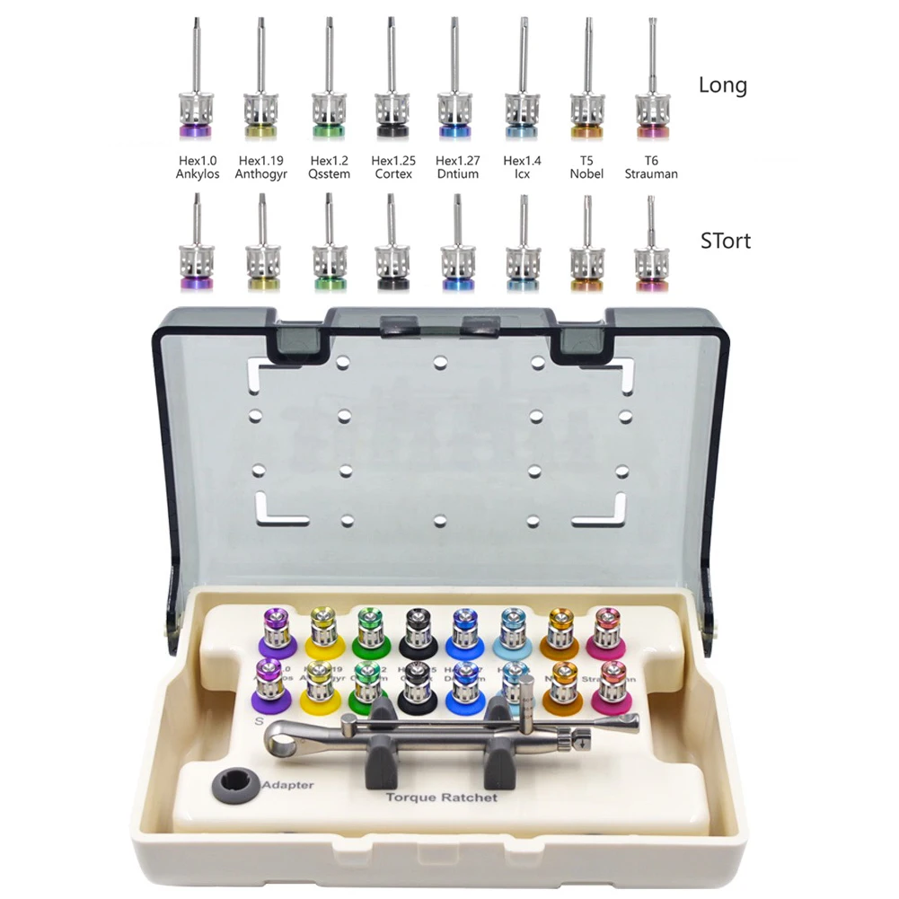 1 whole set Dental Implant Restoration tool kit Universal Torque Screwdrivers Wrench 16Pcs/set Tools | Красота и здоровье