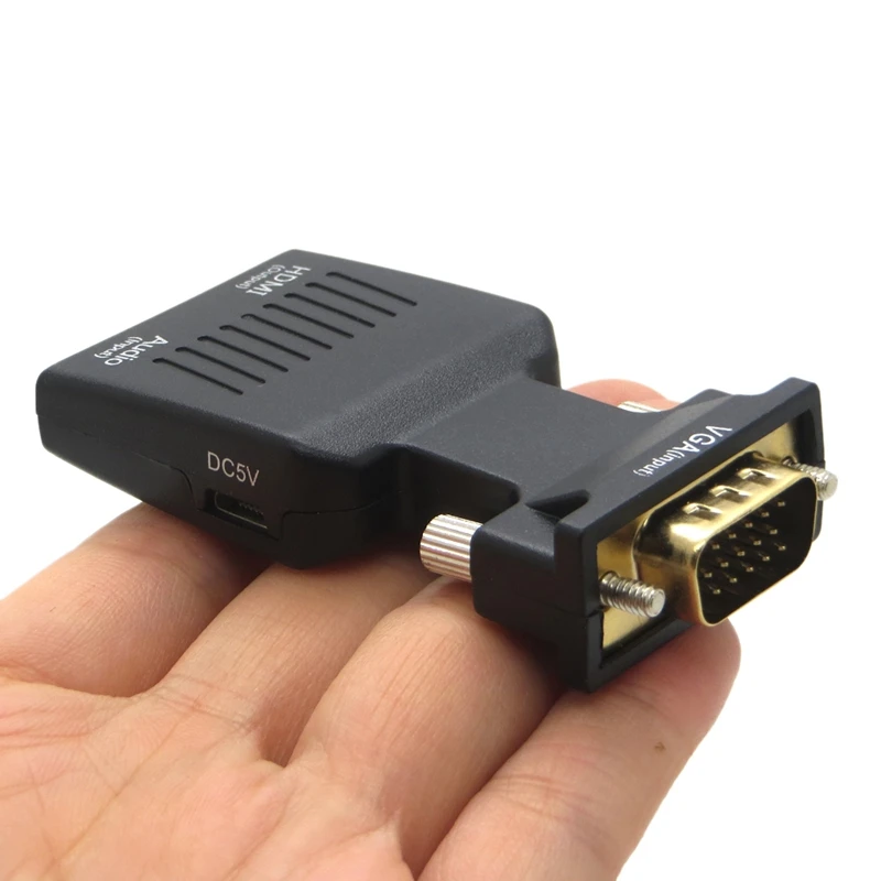 VGA Мужской к HDMI Женский с аудио адаптером Поддержка сигнала 1080P