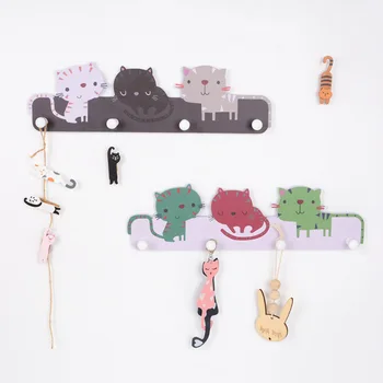 

Self-Adhesive Hanger Hook Wall Mounted Rack Cartoon Animal Heavy Load Rails Bathroom Creative Shape Storage Nordic Door Decor