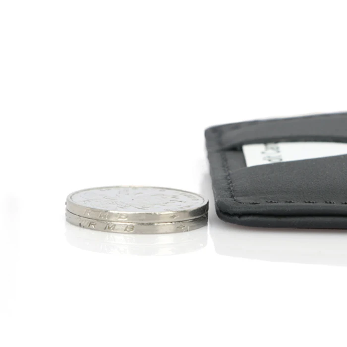 Минималистский кожаный тонкий передний карман бумажник RFID Блокировка Карты Держатель для мужчин C55