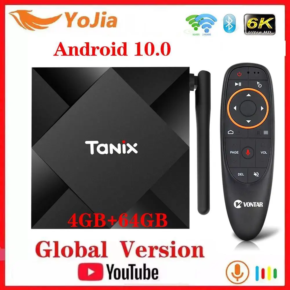 ТВ приставка Allwinner H616 Tanix TX6S Max Android 10 0 4 + 64 ГБ ядра 6K Wi Fi|ТВ-приставки и медиаплееры| |