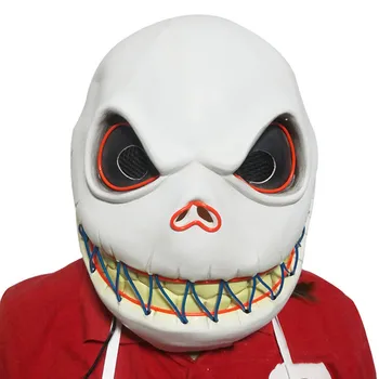 

New Fashion Novel Shark Style Mask Melting Face Adult Latex Costume Halloween Scary LED Mask Wholesale Free Ship Z4