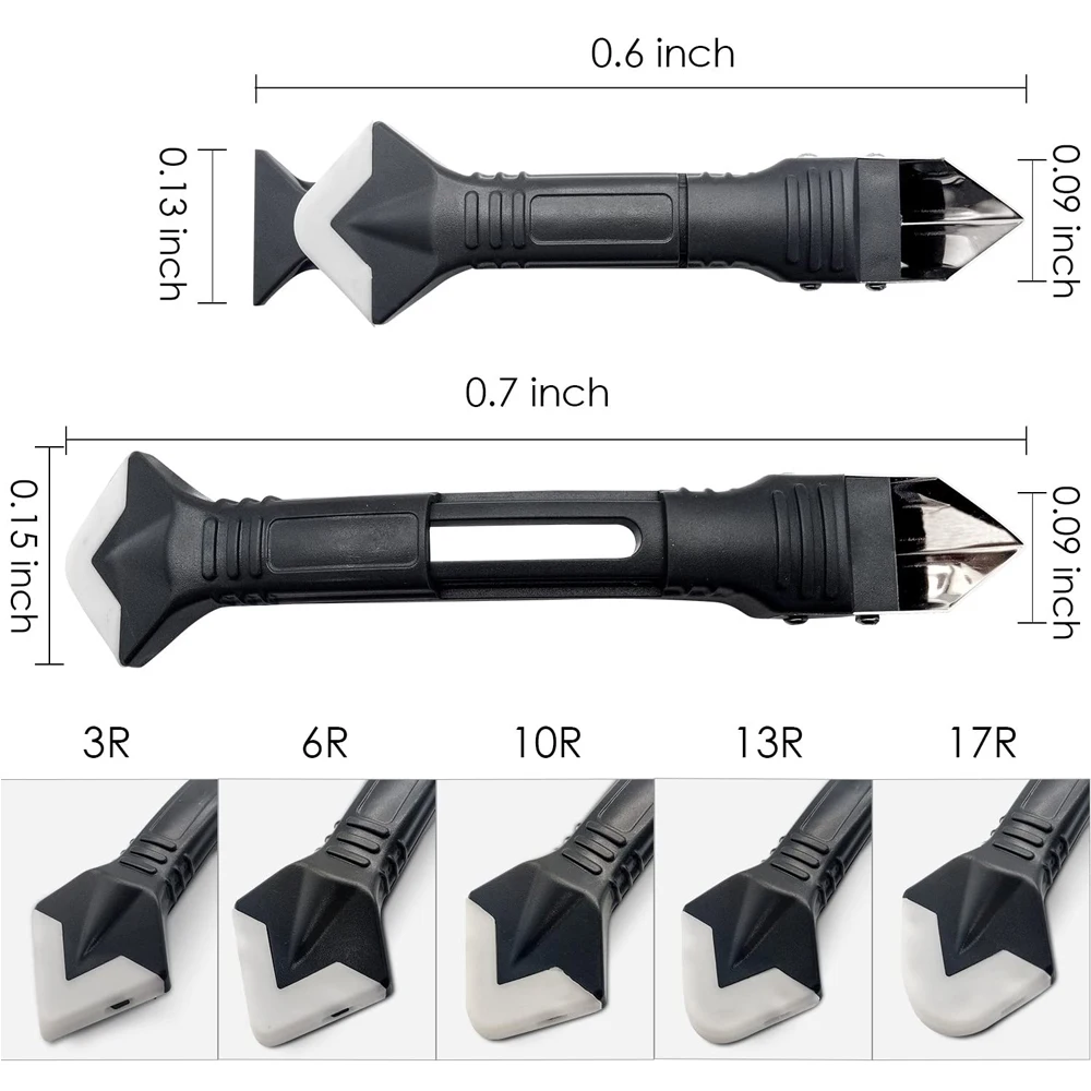 Outils de calfeutrage Silicone Remplissage Blister 3 en 1 grattoir