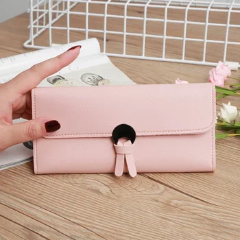 

1 PC Women Long Wallet PU Leather Zipper Mobile Phone Clutch Purse Credit Card Holder Wallet Lady Fashion Hand Bag Handbag