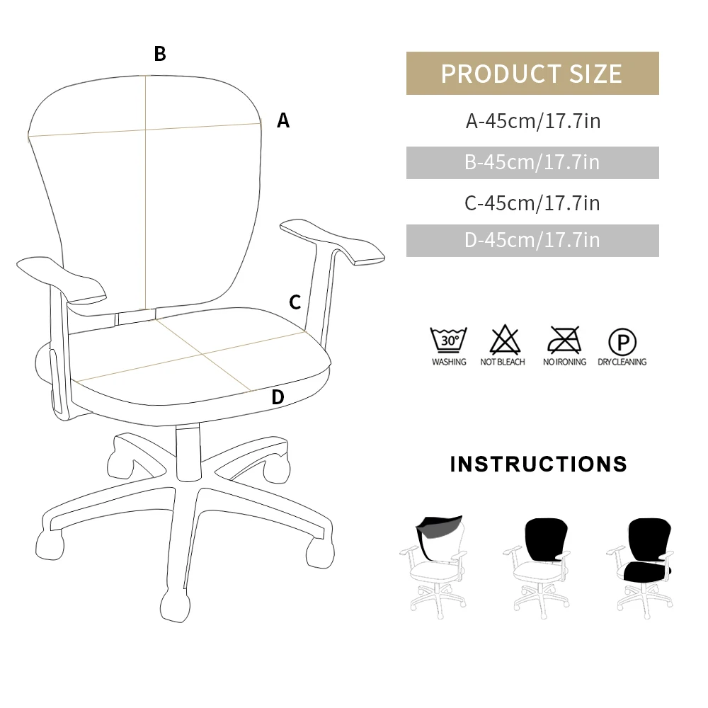 1/2/4/6 шт. Универсальный кресло Чехлы вращающееся компьютерное кресло Чехлы стрейч спандекс стоматологическое кресло крышка протектор кресло для офиса и дома стул чехлы