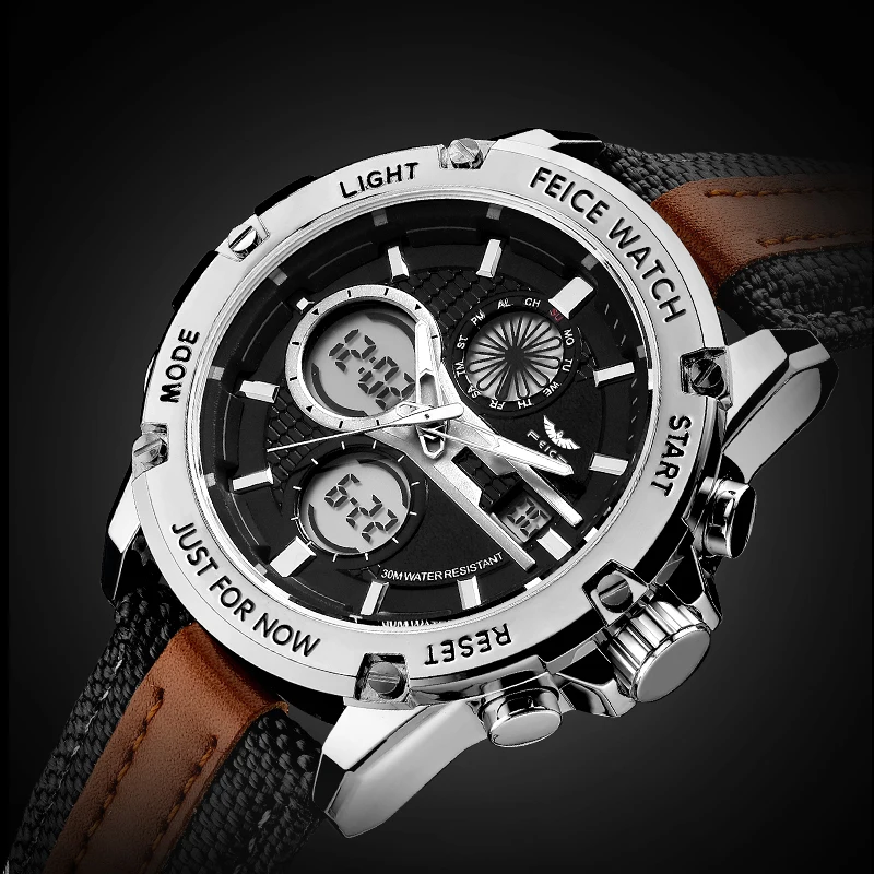 FEICE импортные Для мужчин кварцевые часы Водонепроницаемый оригинальные