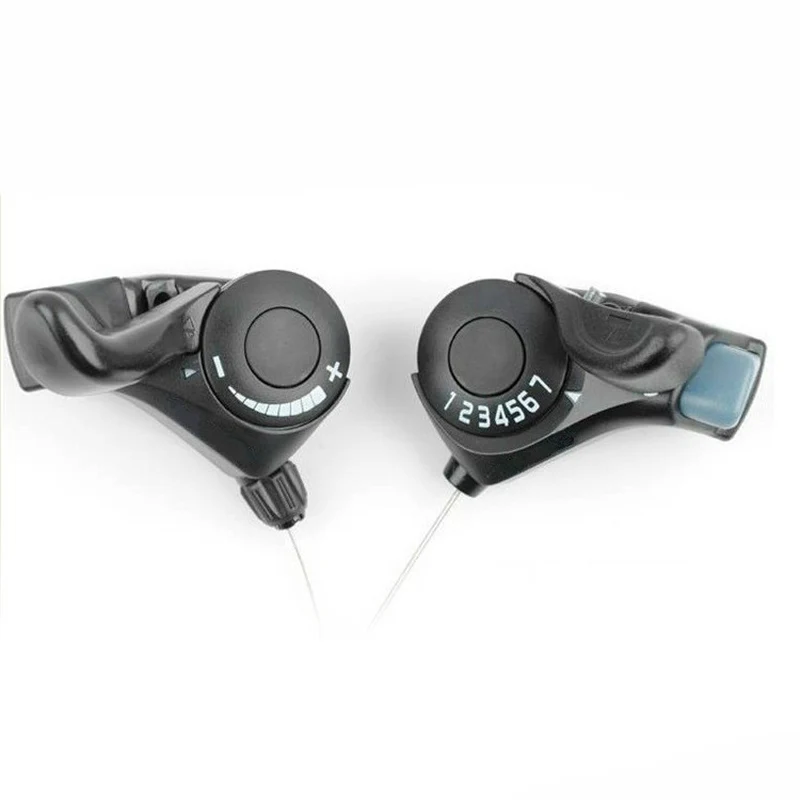 NEW 1 Pair 3x7 Speed Thumb Gear Shifter Levers for Moutain Bike Combo with Inner Shifts Cables Bicycle Accessories
