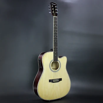 

41 Guitar Acoustic Guitar Folk Guitar Professional with Pickup 6.35mm Jack Output Electric Box Stringed Instruments AGT07