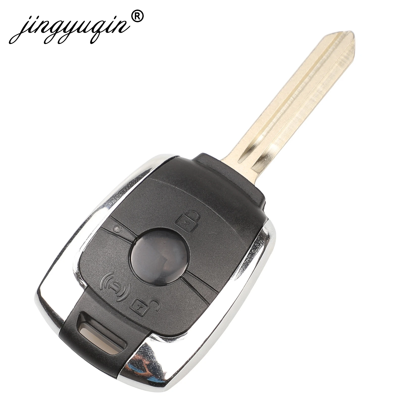 Jingyuqin 2 кнопки дистанционного ключа оболочки чехол Fob Для Ssangyong Actyon Kyron Rexton, Korando Uncut Blade ключи автомобиля крышка Замена