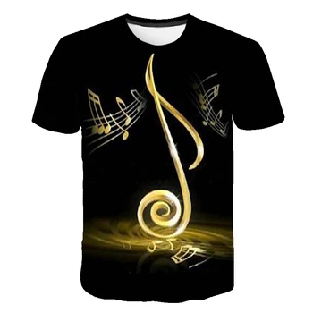 

2019 hot sale Hip Hop Men T-shirt Music Notes T Shirt Punk Rock Tshirt Male Print Clothes Black Tops Tees Summer Popular