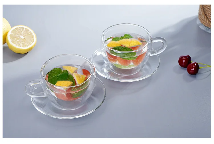 Креативная кофейная чашка, набор термостойких стеклянных прозрачных двойных стенок, простота эспрессо, капучино, послеобеденный чай, Кружка для молока и воды
