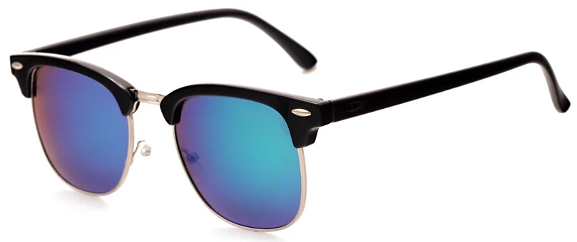 Солнцезащитные очки женские популярные брендовые дизайнерские ретро мужские Летние Стильные Солнцезащитные очки с заклепками в оправе красочные покрытия оттенков - Цвет линз: NO7