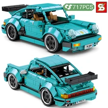 Sy block high-tech ideias famosas carro de corrida blocos de construção super tráfego veículo modelo tijolos diy brinquedos para meninos presentes de aniversário