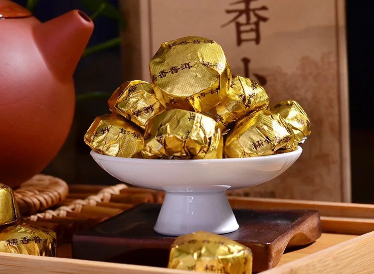 250 г/кор. Китай Юньнань клейкий рис спелый чай пуэр приготовленный чай Пуэр зеленый корм для здоровья похудение