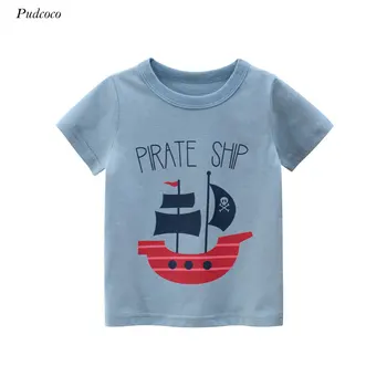 

Pudcoco Summer Children Clothing Boy T Shirt Cotton Letter Print Short Sleeve T-shirt Kid Boy Casual Cute T-shirt 1-8Years Shirt