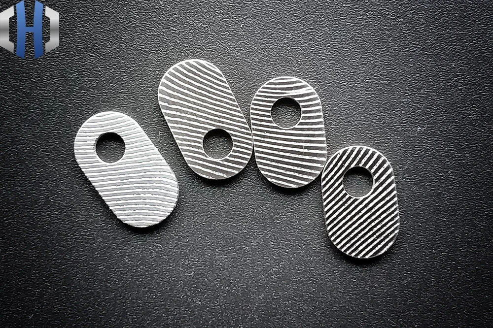 Задняя клипса патч Нержавеющая сталь Дамаск Сталь повседневные аксессуары