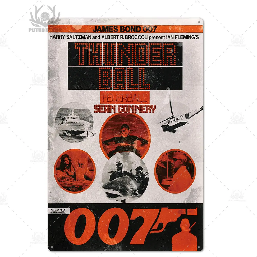007 фильм металлический постер ретро классический фильм металлическая Оловянная табличка металлический винтажный Настенный декор для бара паба клуба человек пещера - Цвет: TH4253