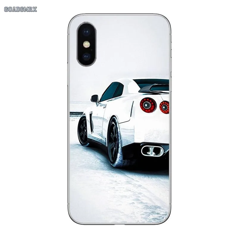 Прозрачные мягкие чехлы для автомобиля Nissan GTR Мягкий силикон для iPhone 11 X XR XS Pro MAX 4 4s 5 5S SE 5C 6 6S 7 8 Plus - Цвет: image 8