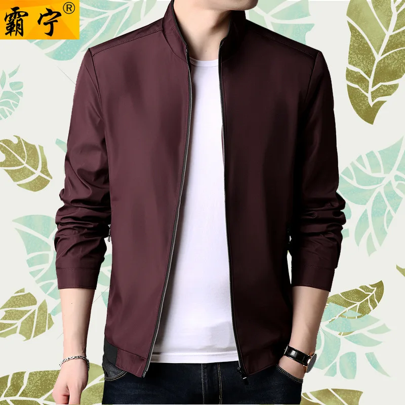 

2019 Thin Middle-aged MEN'S Jacket MEN'S Coat Casual Spring And Autumn Daddy Clothes Baseball Collar Jacket