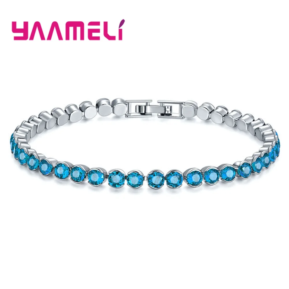 Model 5 Новые поступления 925 серебряные браслеты фантастический Полный AAA кубический циркон бисерный подарок ювелирные изделия для женщин дамские свадебные аксессуары - Окраска металла: Model 5