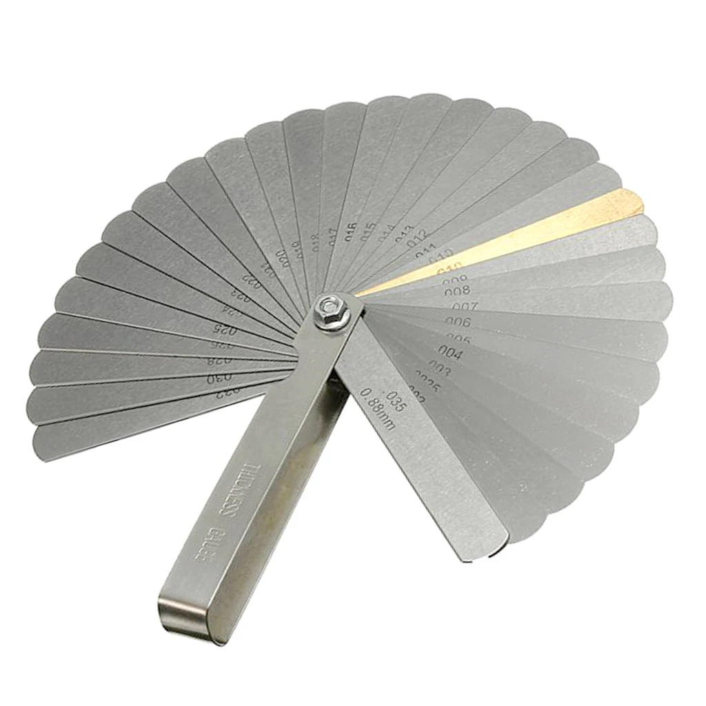 32 Blade Feeler Gauge Set &Metric Guitar String Height Luthier Tool