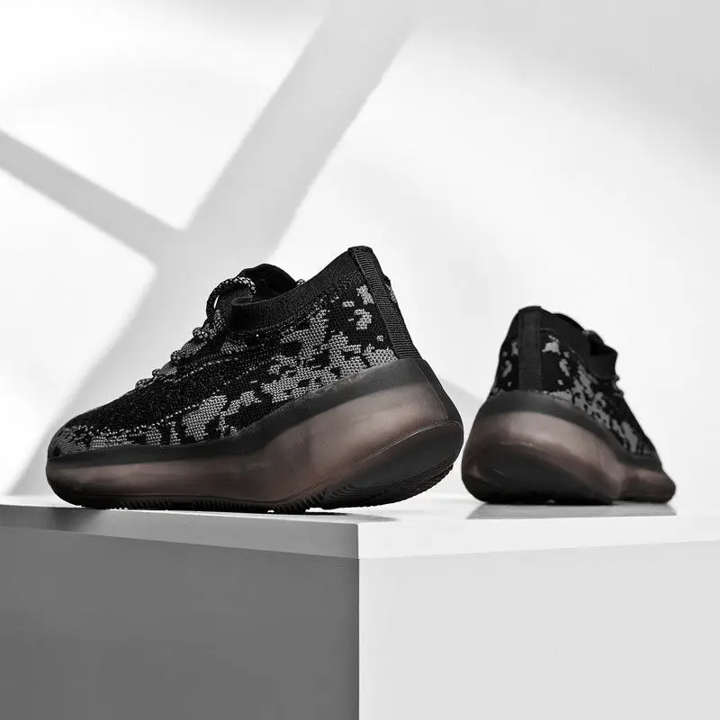 Новинка, мужские кроссовки Kanye West, дизайнерские, мужские, дышащие, Flyknit, сетчатые, противоскользящие, для спортзала, для бега, эластичные кроссовки, Boost 350