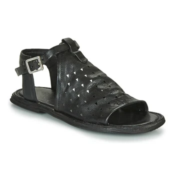 

2020 Shoes Women Summer Sandals Black Buckle Ankle Strap Comfy Soft PU Leather Flat Sole Sandals Women Shoes Peep Toe Flip Flops
