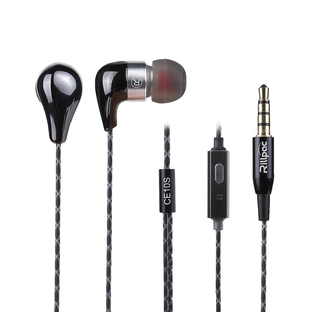 Rillpac CE10S с микрофоном и удаленным шумоизоляцией в ухо Hifi стерео наушники для всех