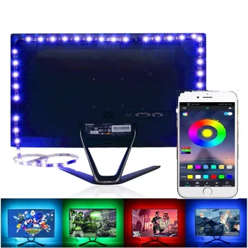 

5v USB Led Strips Light SMD 5050 with Blueooth or Music Sync for TV Backlight ,Home Decor,Color Changing Rgb Rope
