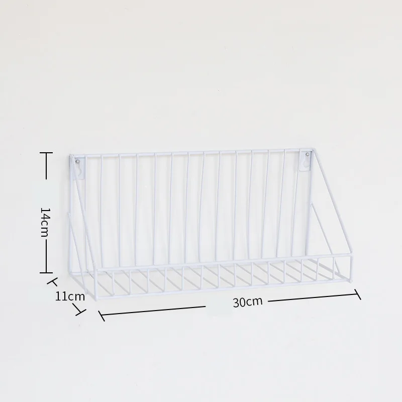 

^Vintage Wall Storage Unit Retro Wood Industrial Style Metal Wire Shelf Rack Art