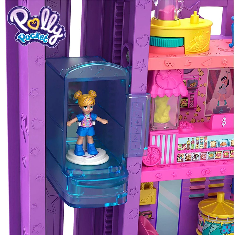 Pocket Polly, детские игрушки, мини-кукла, Мега Молл, 6 этажей, красивый дом мечты, строительство, забавные ролевые игрушки, различные аксессуары, GFP89