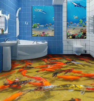 

[Self-Adhesive] 3D Ornamental Fish 1662 Floor Wallpaper Mural Wall Print Decal Wall Murals