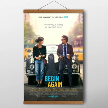 

Begin Again Movie Music Retro Car Solid Wood Scroll Paintings Wall Art Posters Canvas prints art For Living Room Decor