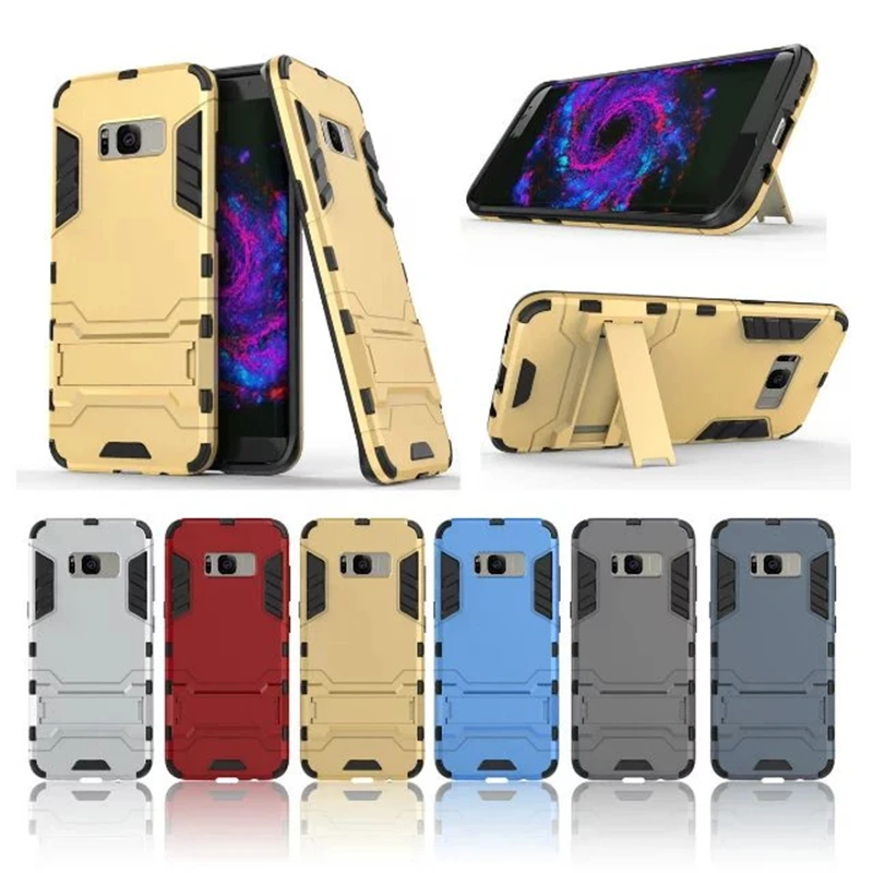 Гибридный чехол-подставка Железный человек для Samsung Galaxy S8 S9 S10E S10 S20 S21 S21FE Plus S30 Ultra