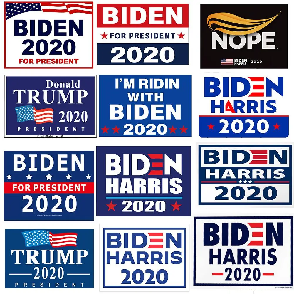 

Flag America Square Political Campaign Yard Signs Biden Harris 2020 Double-sided Sign for US Election