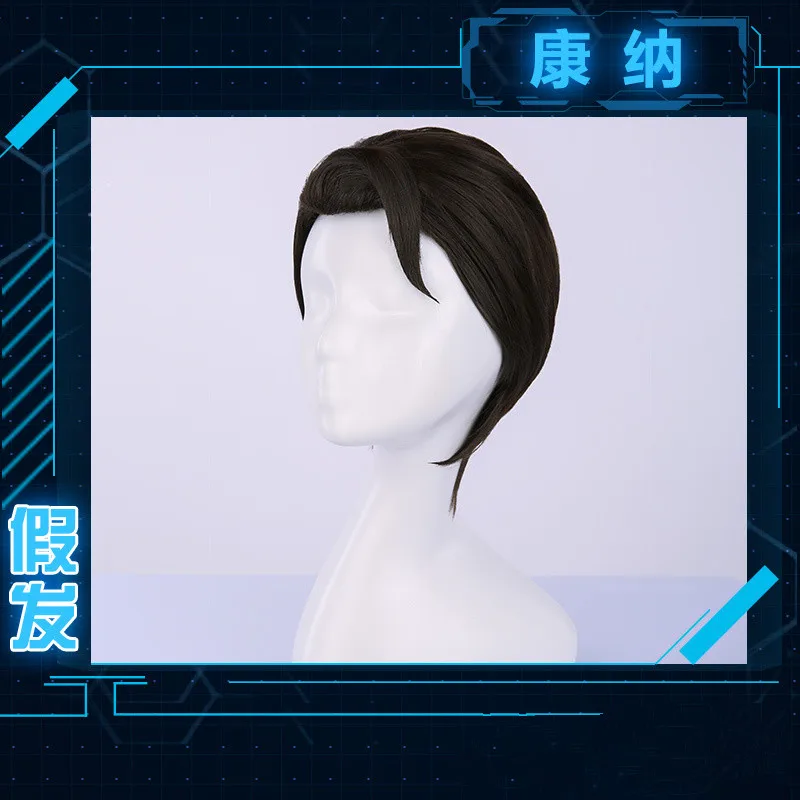 wig Детройт: стать человеком Коннор RK900 и RK800 Косплей Костюм светодиодный светильник Толстовка Косплей пальто наряды - Цвет: wig