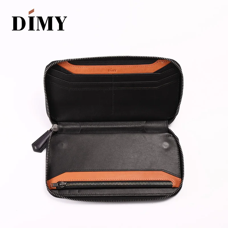 Dimy2019 кожаный Длинный кошелек на молнии мужская деловая сумка большая вместительность Многофункциональный Молодежный кошелек