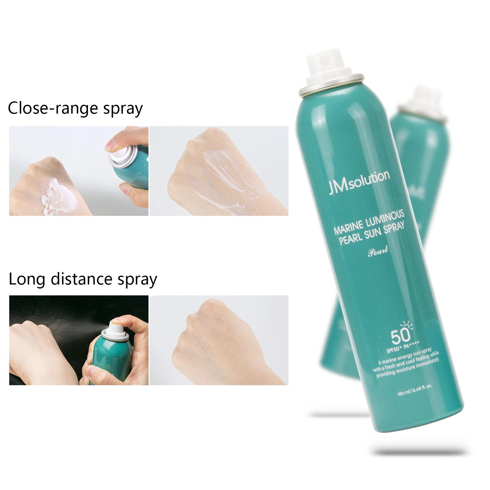 JMsolution Marine pearl sunscreen spray Refreshing lasting Glow Luminous Sun Spray SPF50+/PA+ 180ml for oily/mixed skin